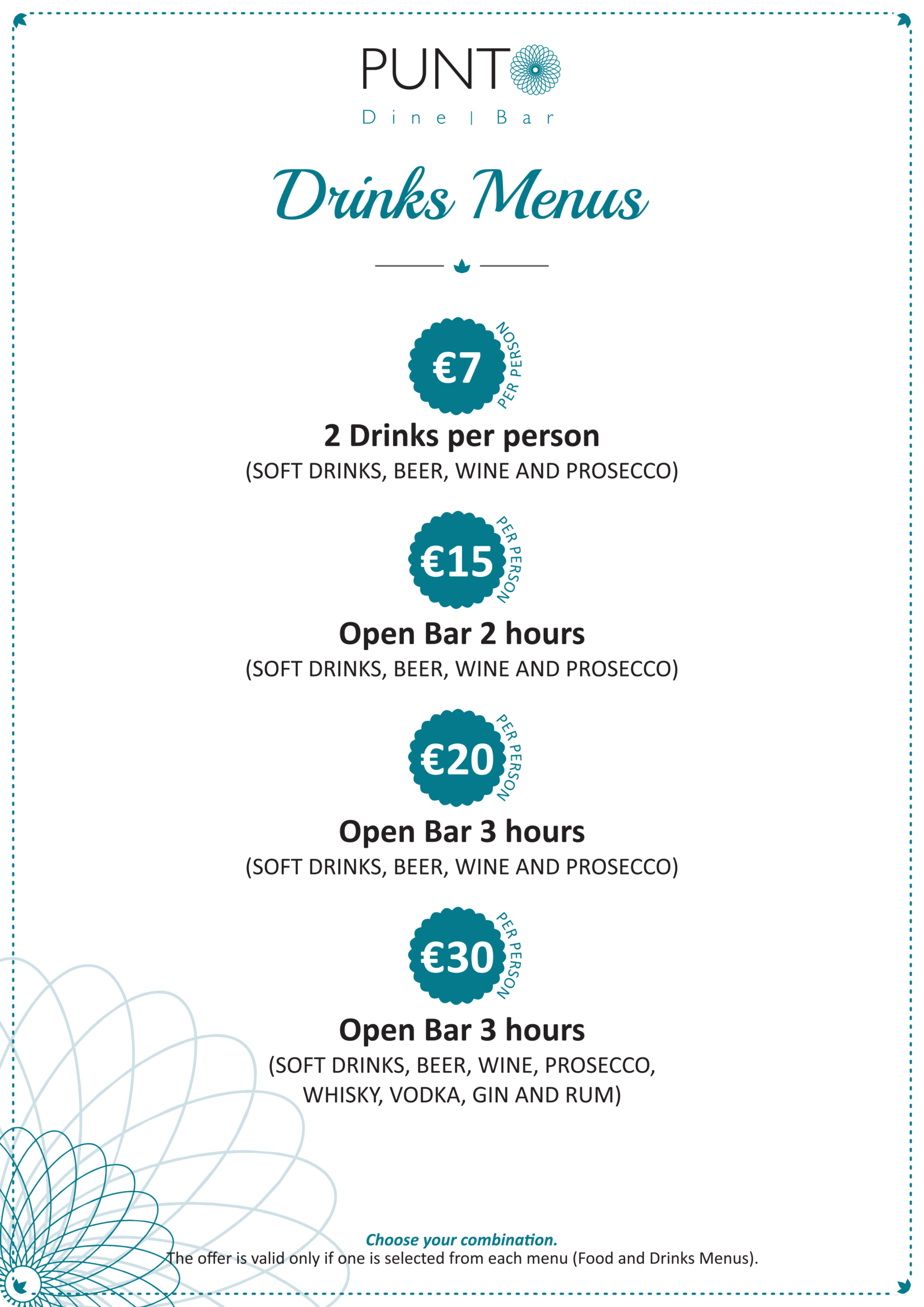 Punto_SetMenus_2026_Drinks Punto_SetMenus_2026_Drinks